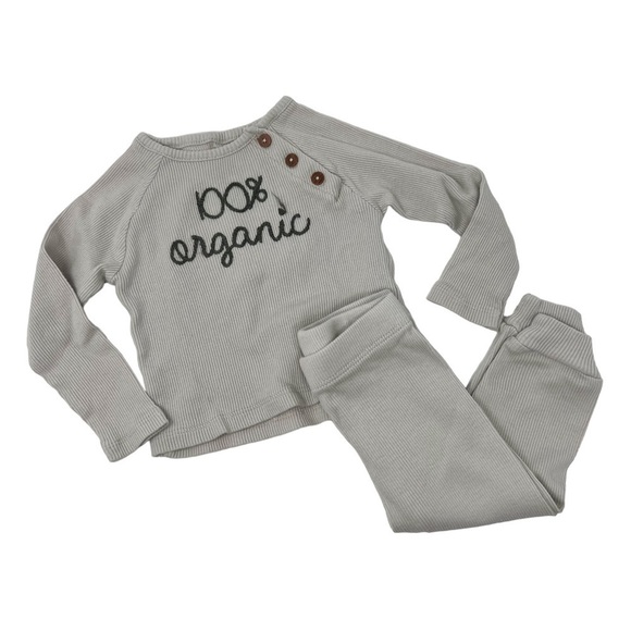 Rabbit Moon Organics 100% Organic Ribbed Set - Picture 1 of 8